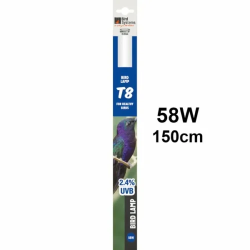 Lampada UVB T8 58W 150cm per uccelli BirdSystems – tubo fluorescente 2.4% UVB