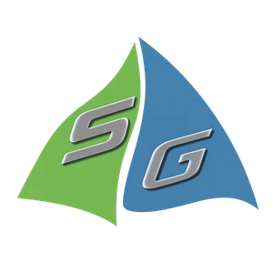 Logo ufficiale Seasongenerator con vele verde e blu e iniziali SG