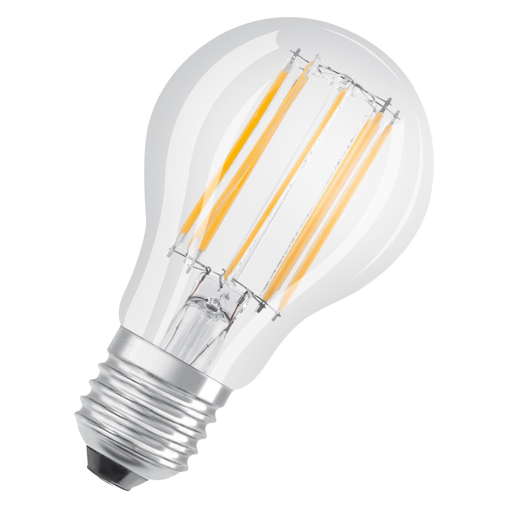 Dimmbare LED-Lampe OSRAM 11 W E27 Filament, klares Glas