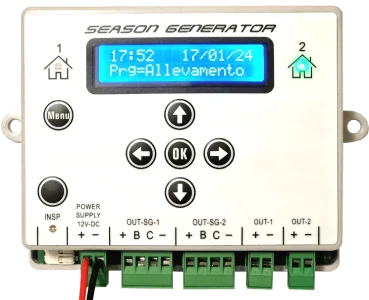 Programmatore di luce Seasongenerator Sol-LED per allevamento canarini con illuminazione a barrette LED